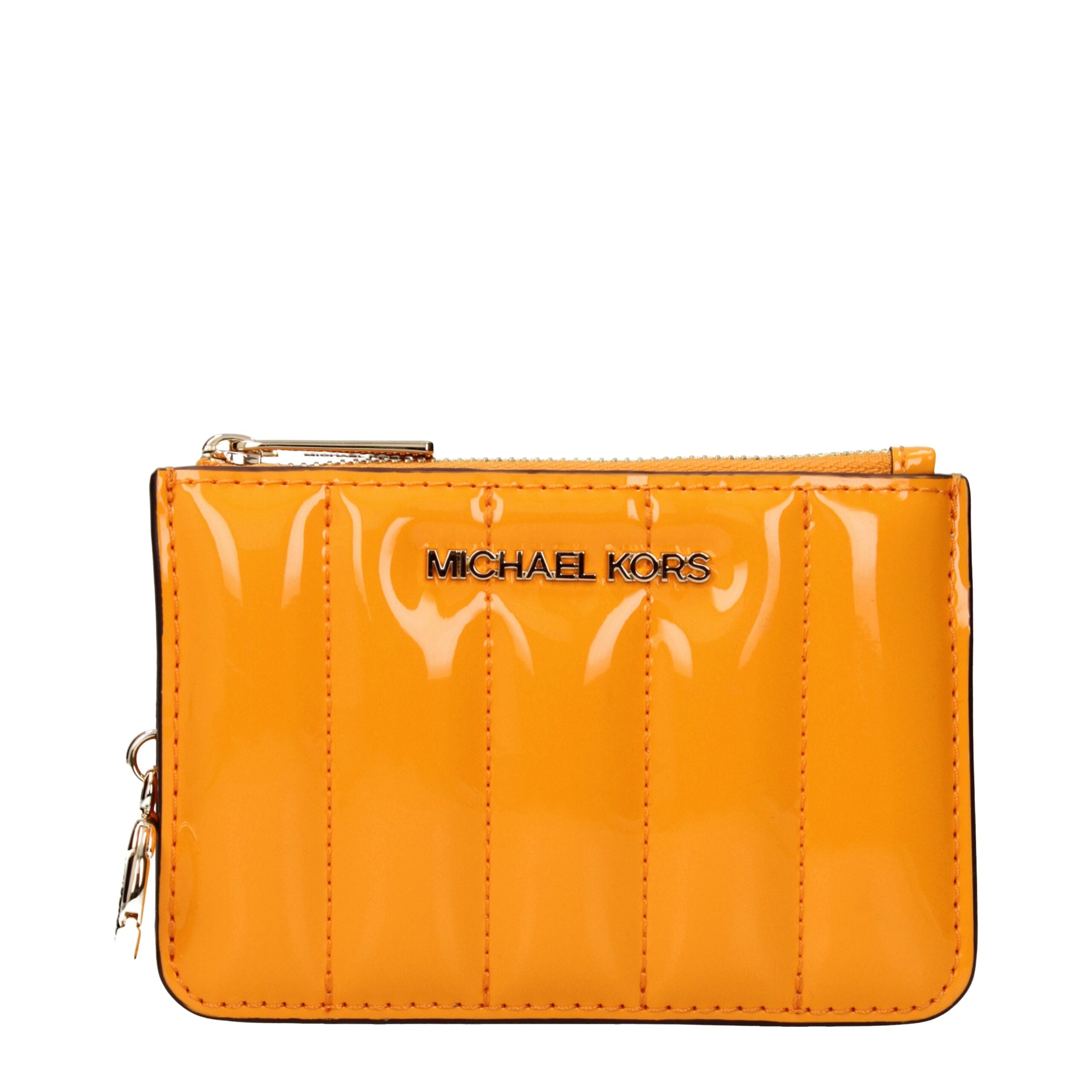 Michael Kors Orange-farbenes Lederportemonnaie